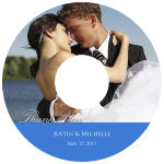 CD Photo With Text Wedding Labels